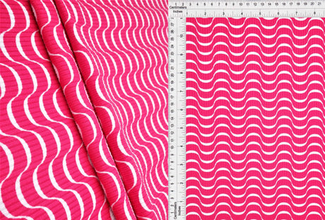 4x2 Yummy Rib Abstract Print Knit Soft & Lightweight Stretch Fabric, 58/60" Wide
