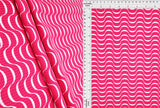Abstract Ribbed Stretch Knit Fabric