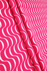Abstract Ribbed Stretch Knit Fabric