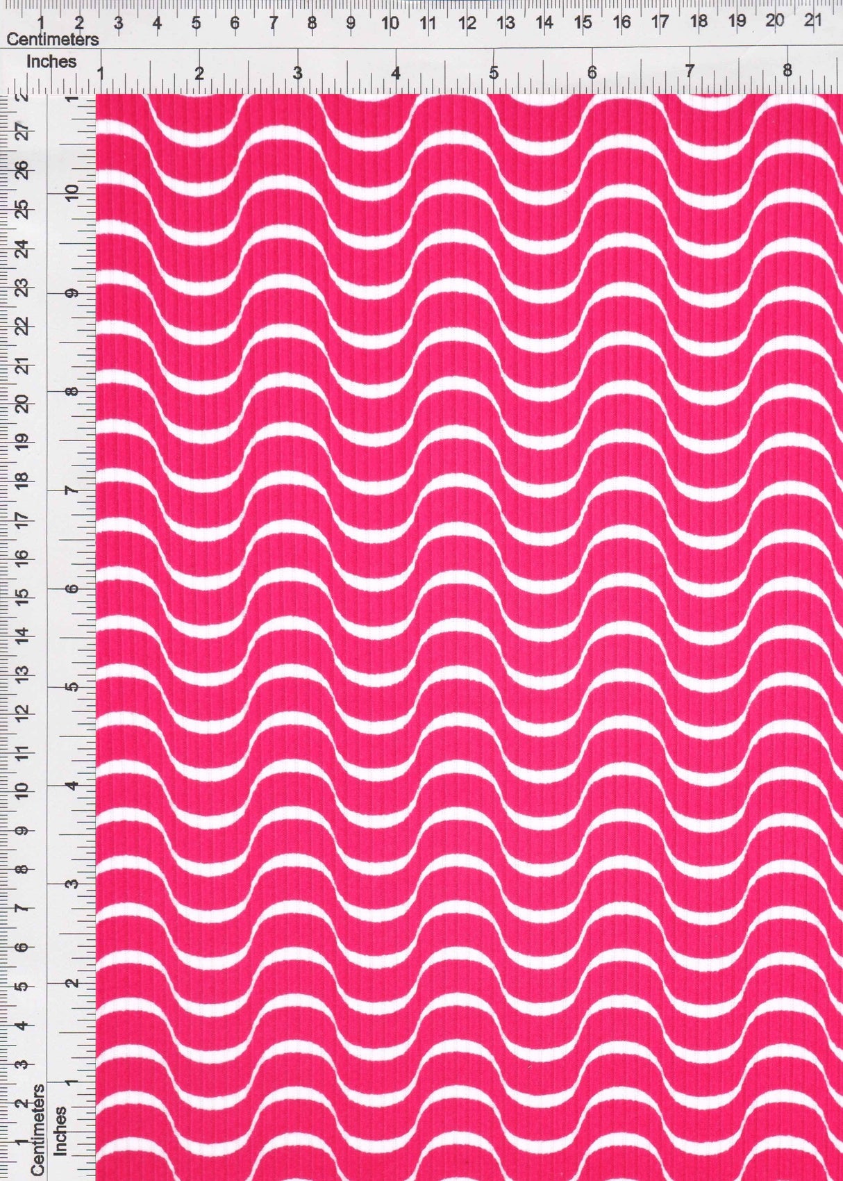 Abstract Ribbed Stretch Knit Fabric