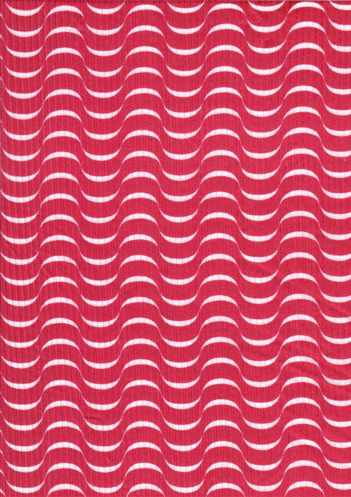 Abstract Ribbed Stretch Knit Fabric