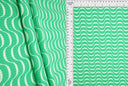 Abstract Ribbed Stretch Knit Fabric