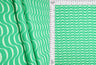 Abstract Ribbed Stretch Knit Fabric