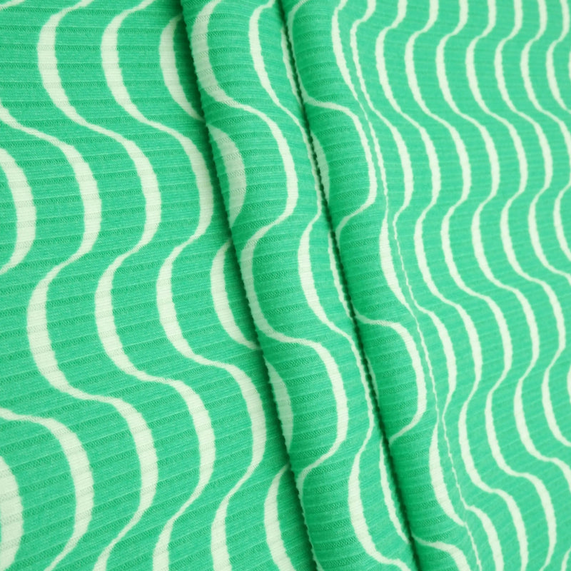 1 Yard Abstract Print 4X2 Yummy Rib Knit Fabric Soft Stretch 58/60 Inch Wide