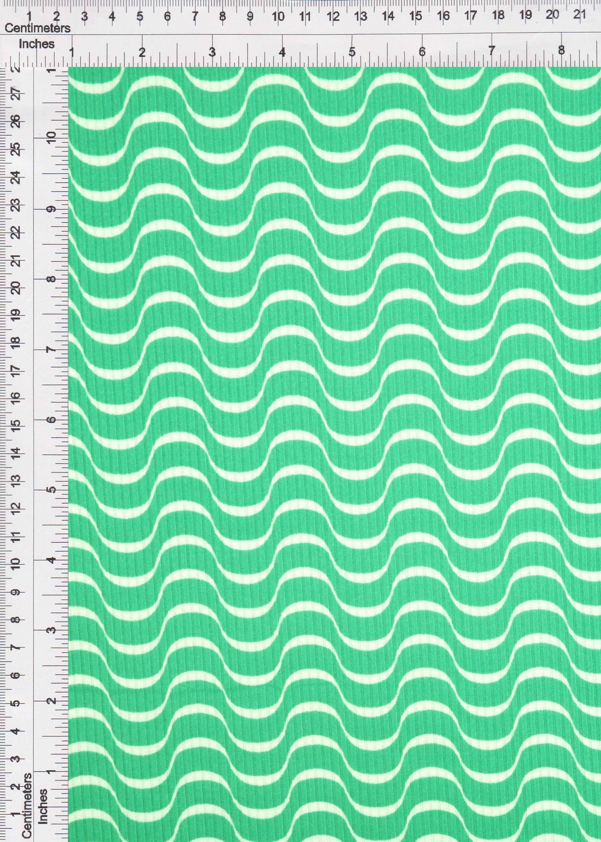Abstract Ribbed Stretch Knit Fabric