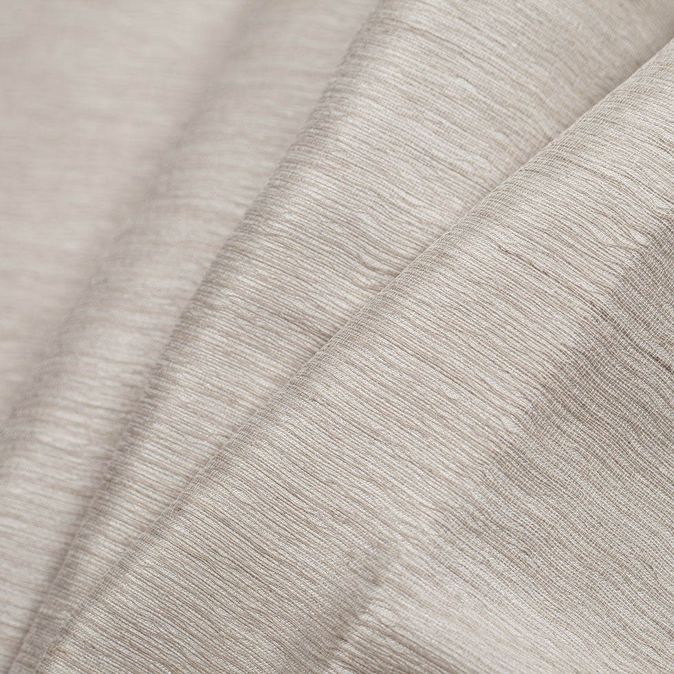 Metallic Silver Striated Polyester Woven