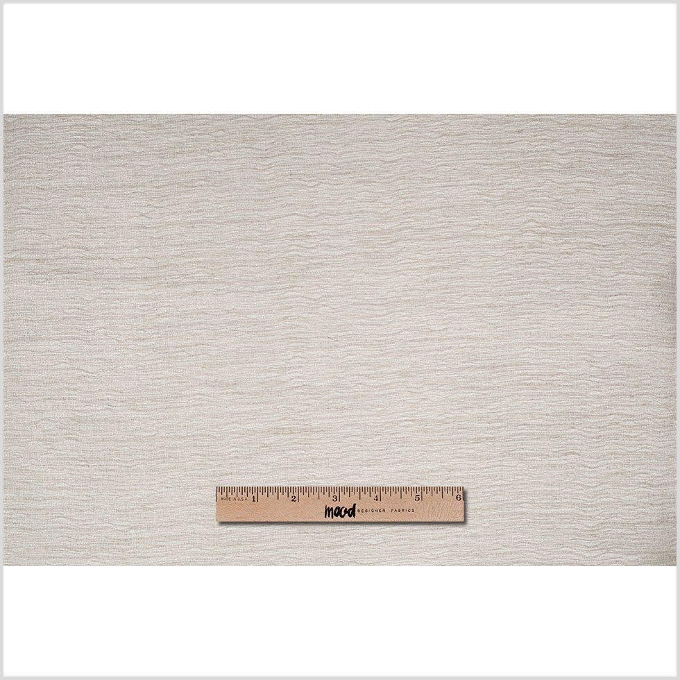 Metallic Silver Striated Polyester Woven