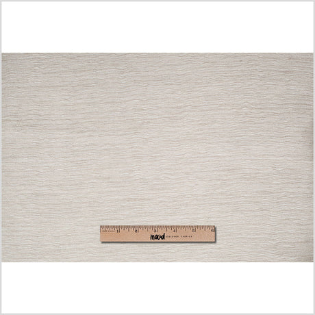 Metallic Silver Striated Polyester Woven