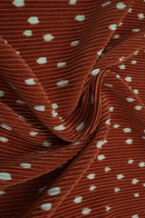 Polka Dot Bodre Interlock Fabric Cognac