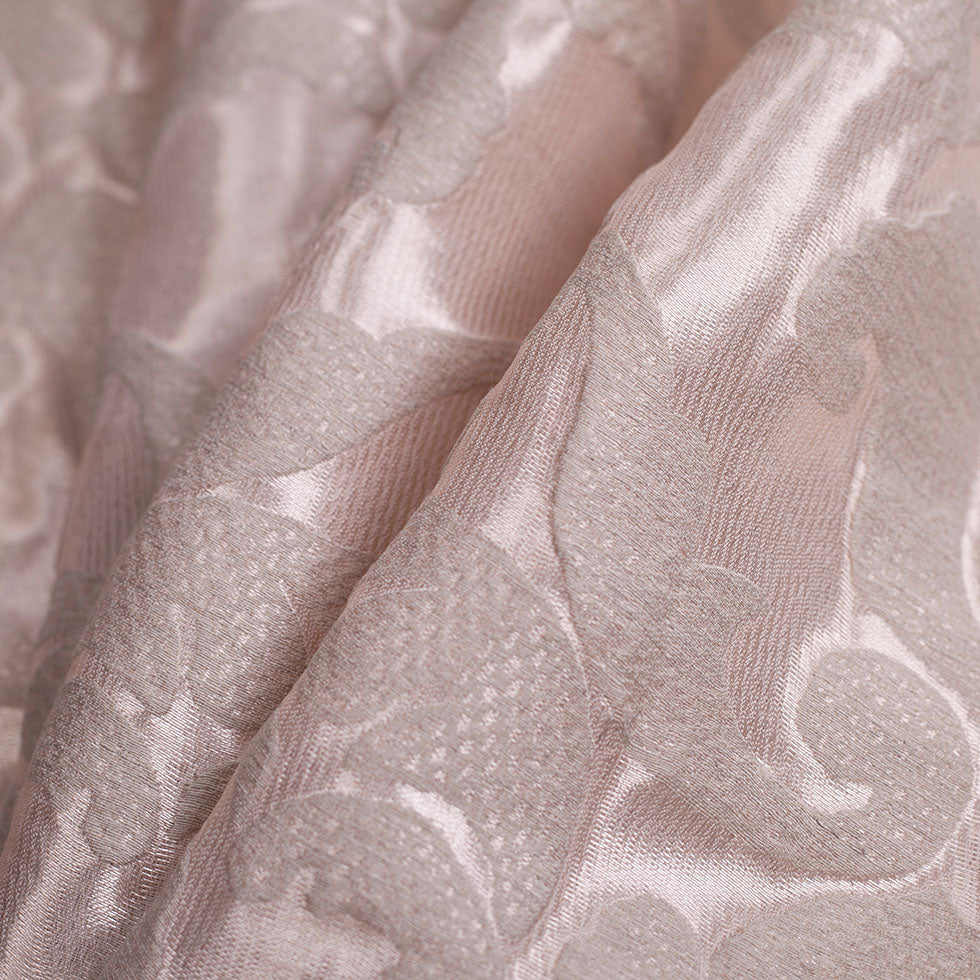 Metallic Pink Damask Polyester Brocade