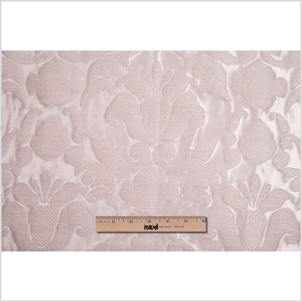 Metallic Pink Damask Polyester Brocade