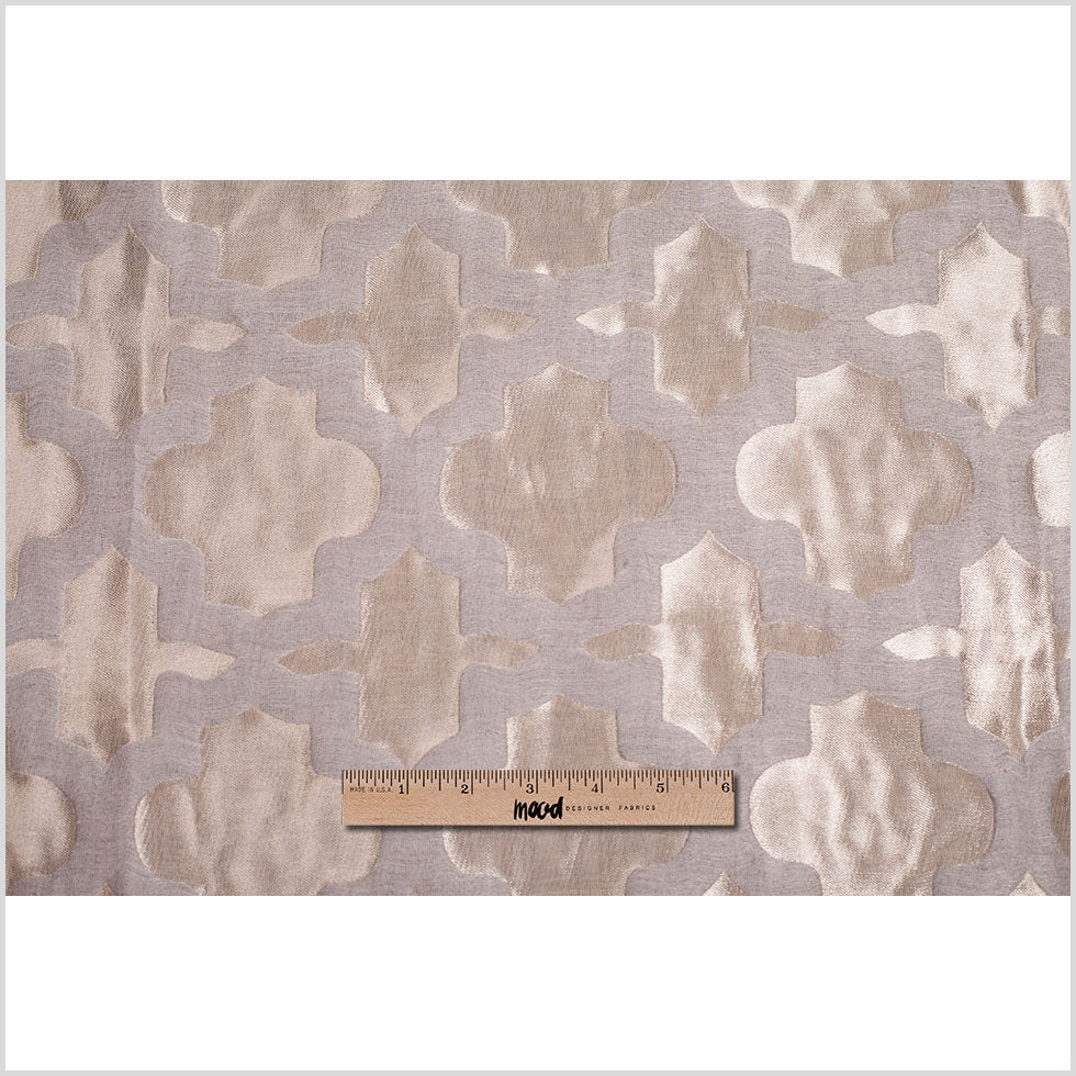 Metallic Gold Morocan Polyester Brocade