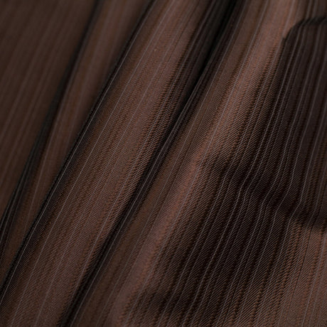 Striped Brown Polyester Satin