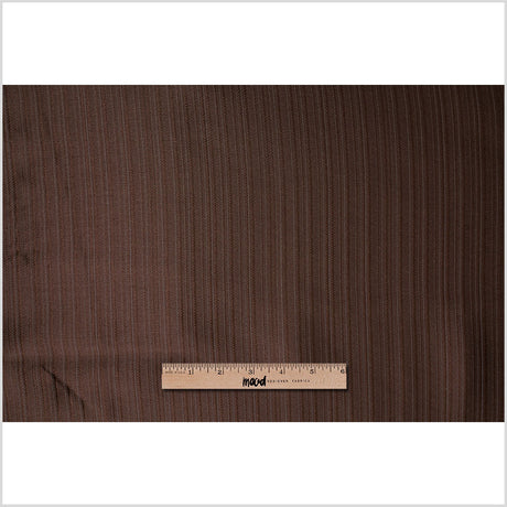 Striped Brown Polyester Satin