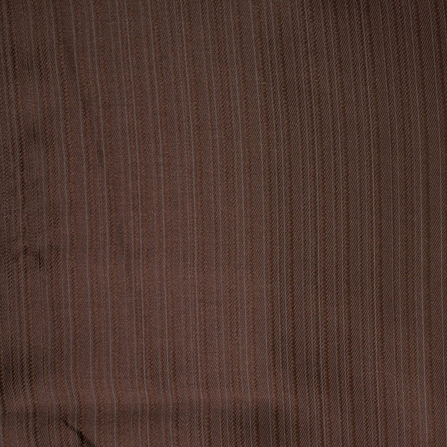 Striped Brown Polyester Satin
