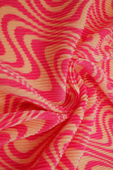 Abstract Geometric Pleated Interlock Fabric