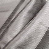 Striped Silver Polyester Satin