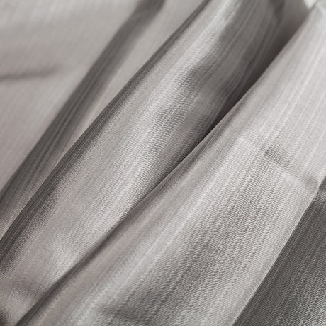 Striped Silver Polyester Satin