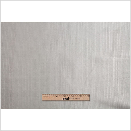 Striped Silver Polyester Satin