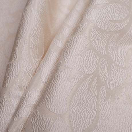 Ivory Floral Polyester Jacquard