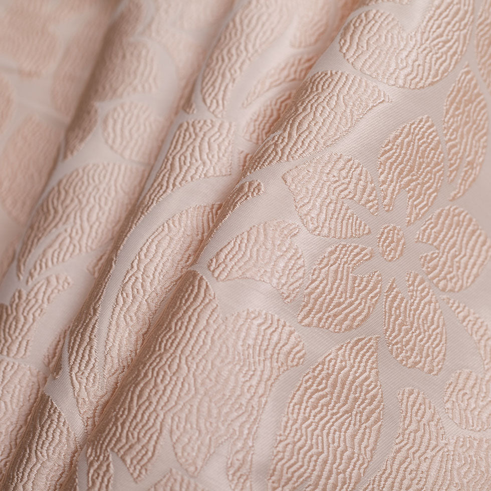 Cream Floral Polyester Jacquard