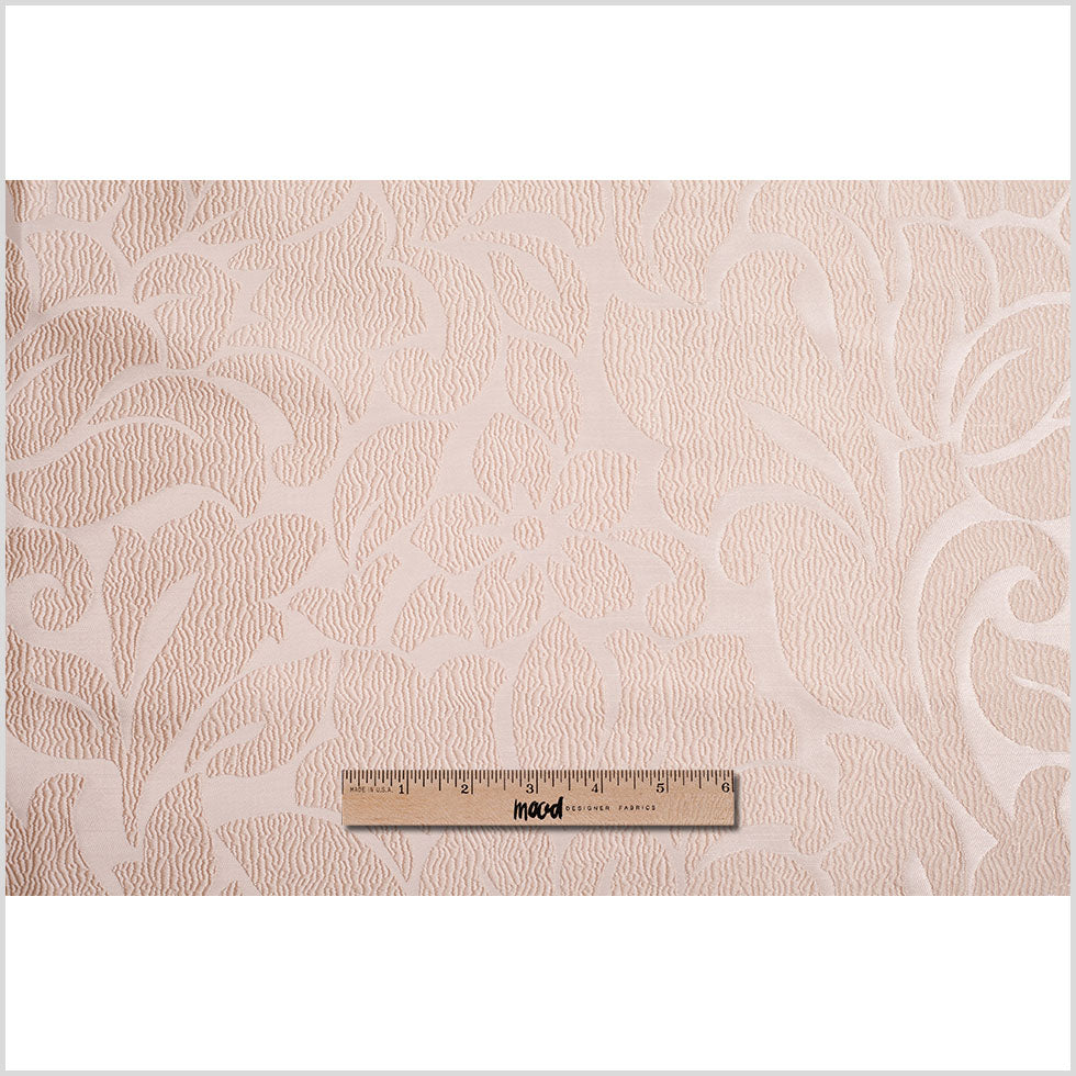 Cream Floral Polyester Jacquard