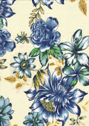 1 yarda de tela de crepé con estampado floral de musgo, mezcla de poliéster y spandex de 190 GSM, ancho 58/59"
