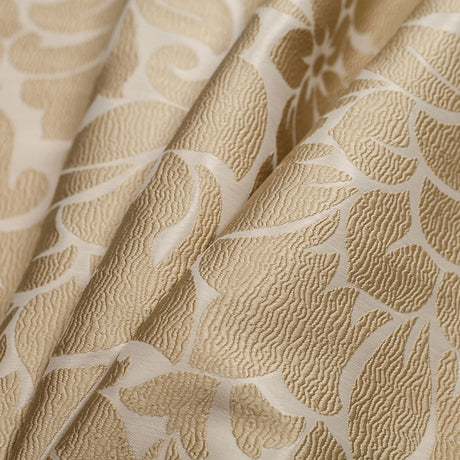 Victorian Gold Floral Polyester Jacquard