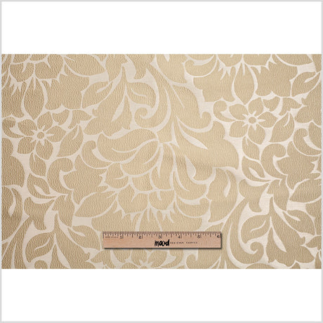 Victorian Gold Floral Polyester Jacquard