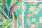 Cey Floral Print Fabric 1 Yard Soft Lightweight Drapey Material 58/59" Wide