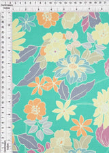 Cey Floral Print Fabric 1 Yard Soft Lightweight Drapey Material 58/59" Wide