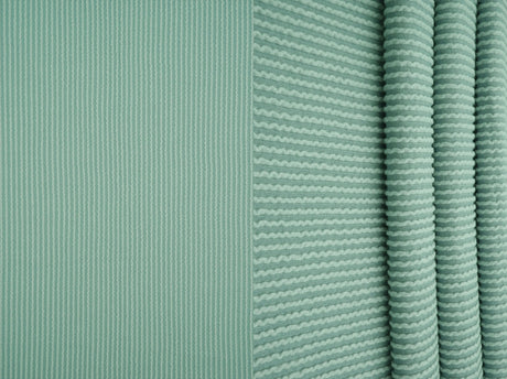 1 Yard 52" Knit Jacquard Rib Fabric 80% Polyester 15% Rayon 5% Spandex 230 GSM