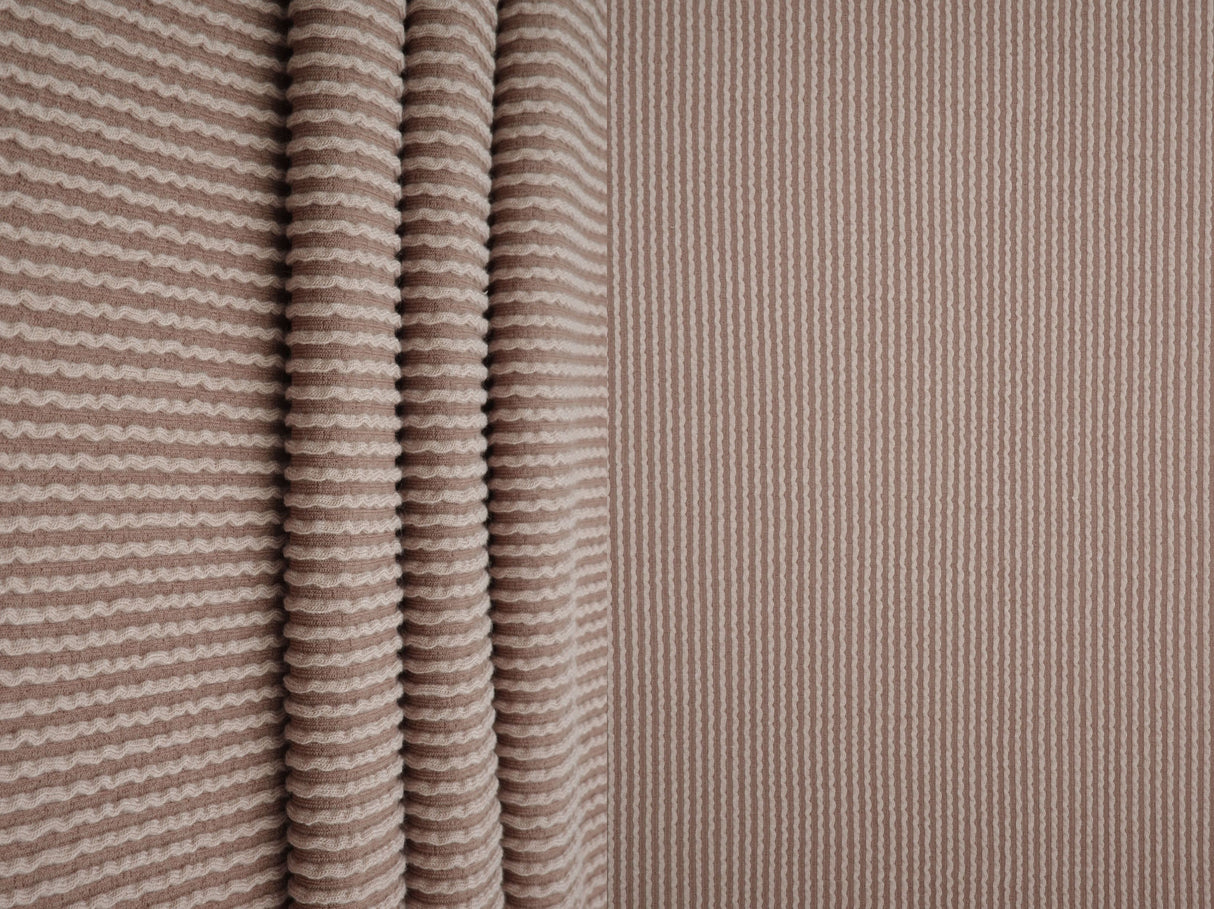 Jacquard Double Knit Rib Stretch Fabric