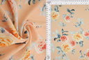 1 yarda de tela Cey con estampado floral 100% poliéster, 58/59 pulgadas de ancho