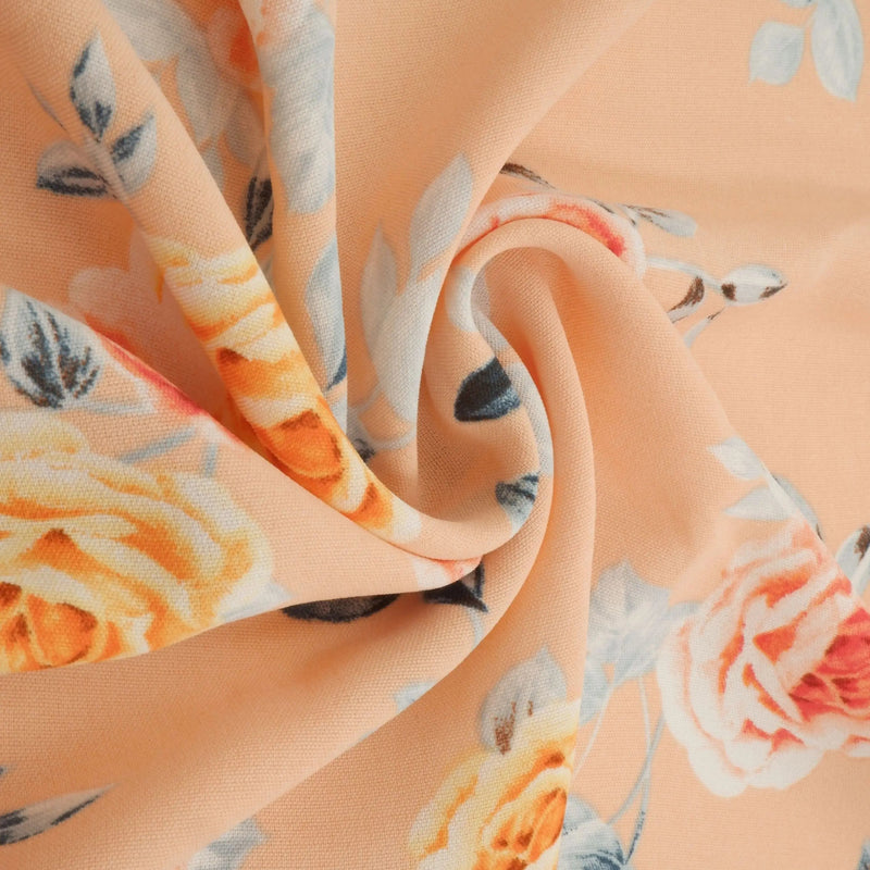 1 Yard 100% Polyester Cey Floral Print Fabric 58/59 Inches Wide