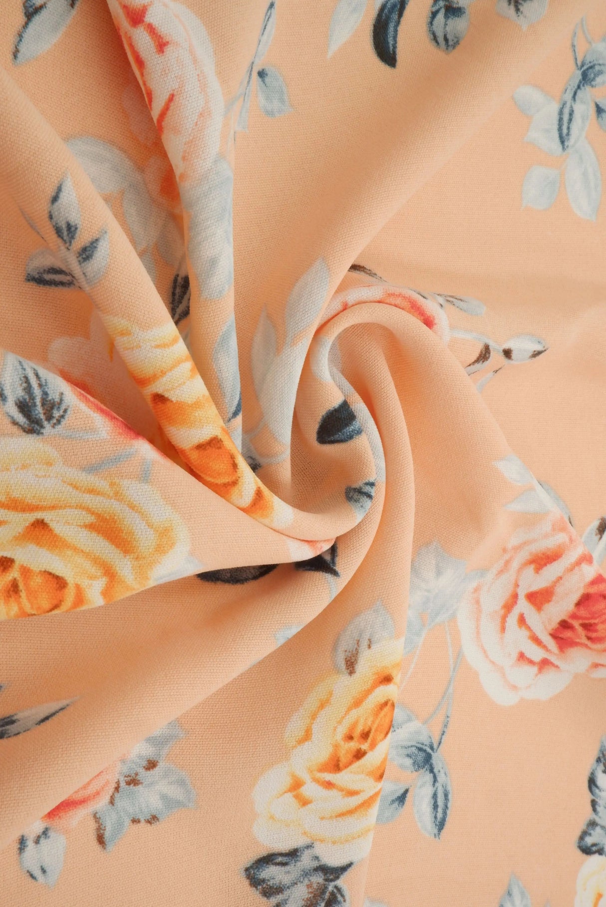 1 Yard 100% Polyester Cey Floral Print Fabric 58/59 Inches Wide