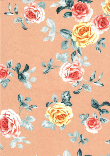 CEY Printed Floral Flower Woven Fabric Lightweight Polyester 58/59 Inches Wide
