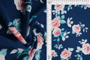 1 yarda de tela Cey con estampado floral 100% poliéster, 58/59 pulgadas de ancho