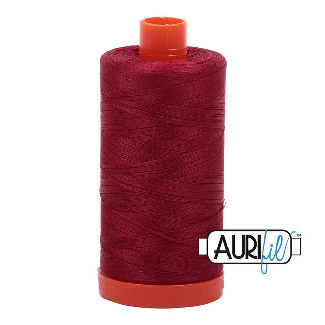 Cotton Thread Burgundy Aurifil 50wt Large Spool