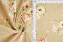 1 yarda de tela de estampado floral cepillada DTY con textura suave y elástica, 58/60'' de ancho