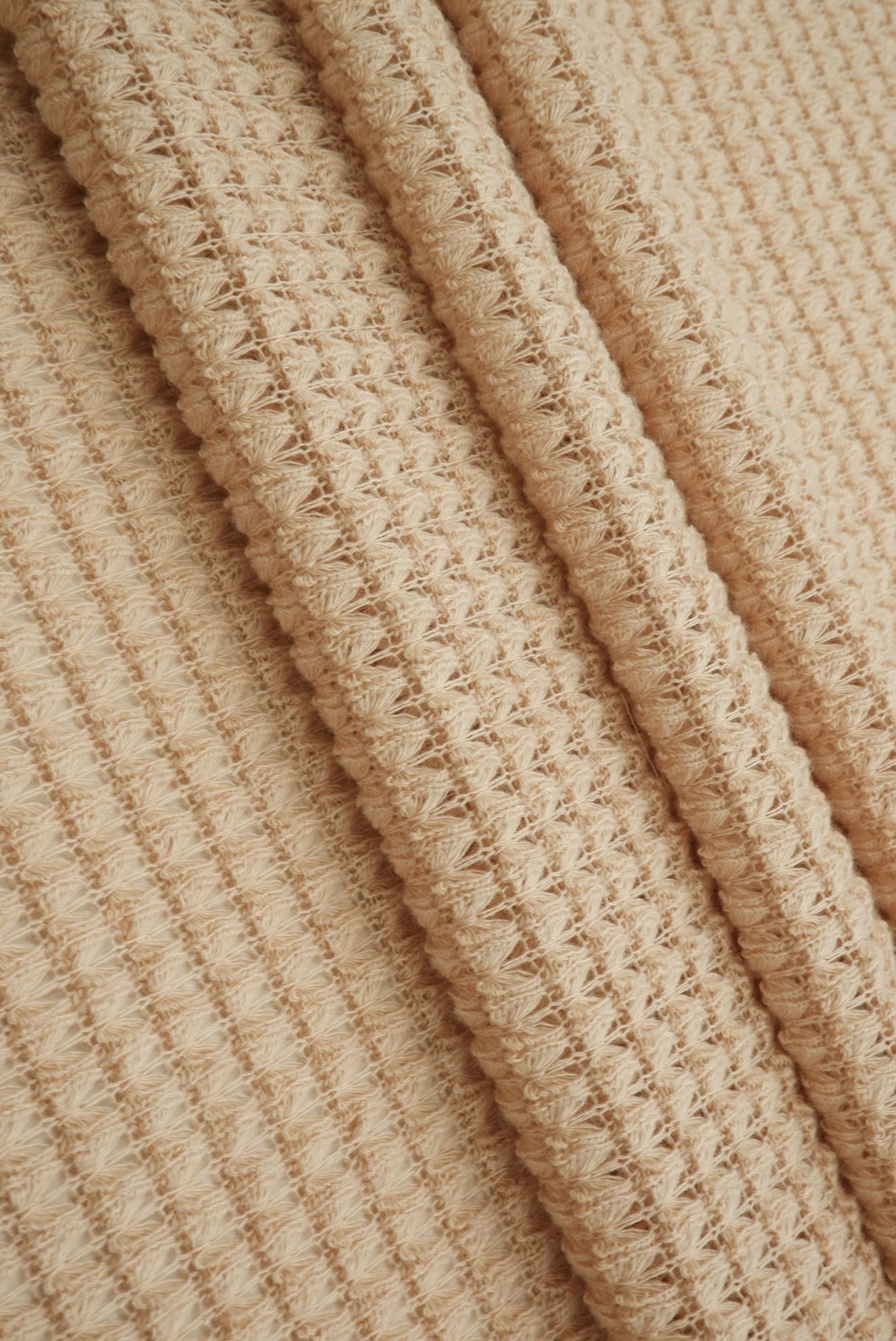 Stretch Waffle Knit Fabric Solid Colors