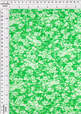Floral Printed Interlock Knit Green