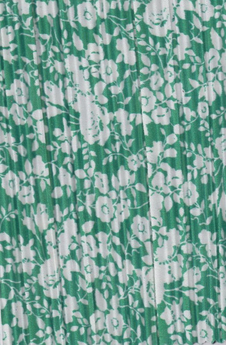 Floral Printed Interlock Knit Green