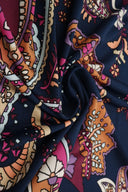 1 Yard DTY Paisley Print Fabric Soft Lightweight & Stylish Stretch Knit, 58/60" Wide