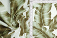 Leaf Print Stretch Knit Fabric Sage