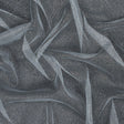Metallic Tulle - Silver on White