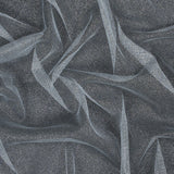 Metallic Tulle - Silver on White
