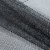 Metallic Tulle - Silver on Black
