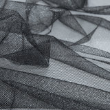 Metallic Tulle - Silver on Black