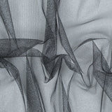 Metallic Tulle - Silver on Black